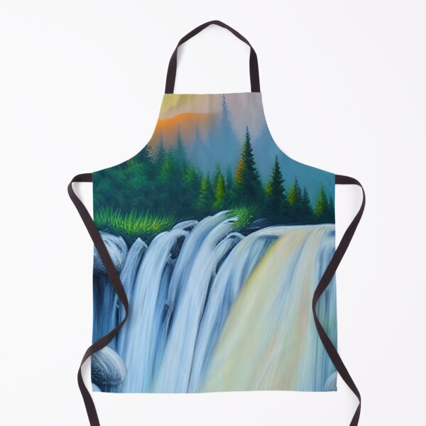 Item preview, Sunset Waterfall, Beautiful Detailed Painting, Ai Generated Art  designed and sold by ACC .