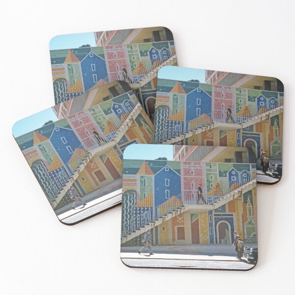 Item preview, 1950s - Lisbon Alfama Tile Wall Art with Stairs, Portugal designed and sold by thatwaslife.