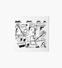 Surreal Image of two Lollipop Men Playing Tennis Art Board