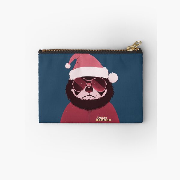 Item preview, Christmas Badass Badger In a Santa Claus Hat designed and sold by KOTOdesign.