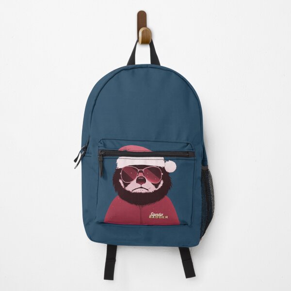 Item preview, Christmas Badass Badger In a Santa Claus Hat designed and sold by KOTOdesign.