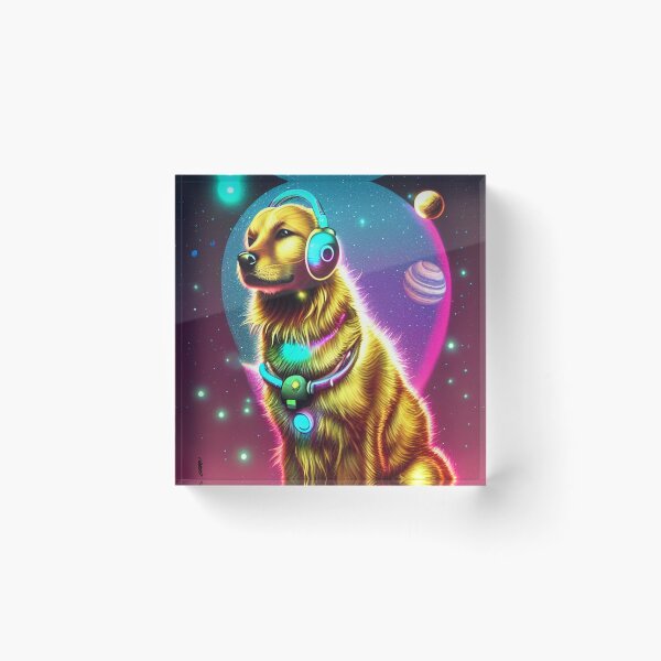 Item preview, Cadet #101 - Cosmic Groove Dog, Gift for Dog & Music Lovers designed and sold by Galactic Fur Baby Federation.