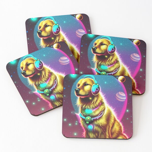 Item preview, Cadet #101 - Cosmic Groove Dog, Gift for Dog & Music Lovers designed and sold by Galactic Fur Baby Federation.