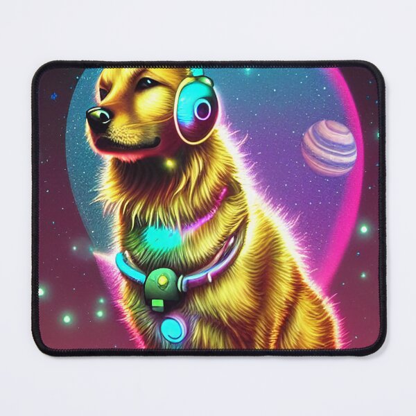 Item preview, Cadet #101 - Cosmic Groove Dog, Gift for Dog & Music Lovers designed and sold by Galactic Fur Baby Federation.