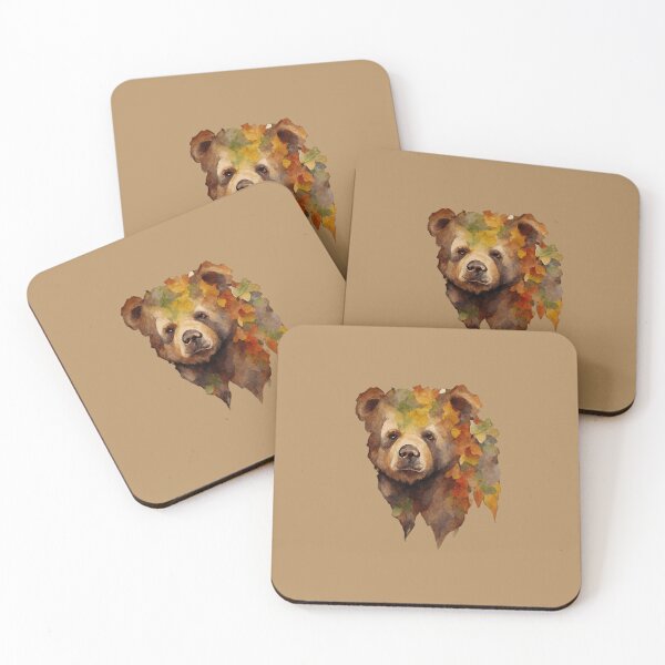 Item preview, Autumn Bear Watercolor designed and sold by CreationsPrints.
