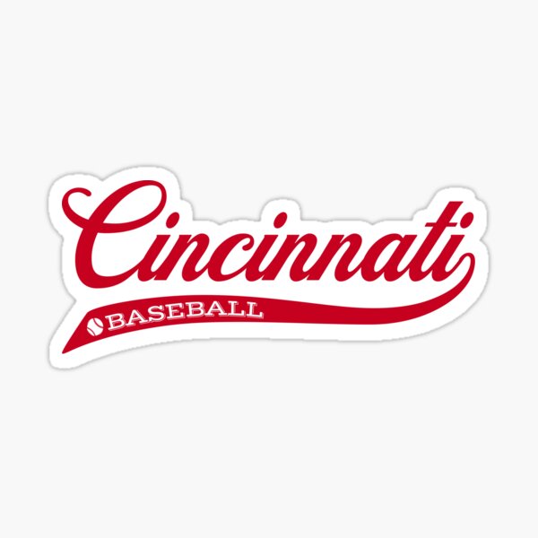 Vintage Cincinnati Reds Baseball Decal Classic Mr. Red Logo