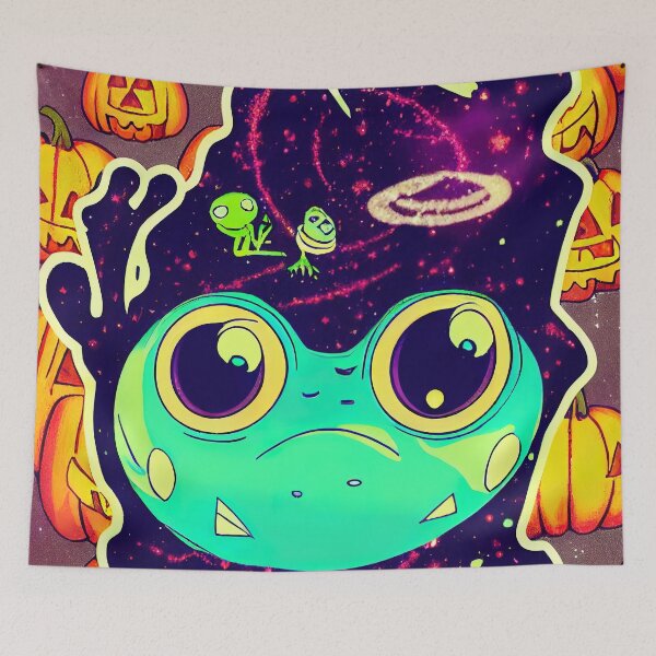 Item preview, Space frogs insects halloween designed and sold by ComicsFactory.