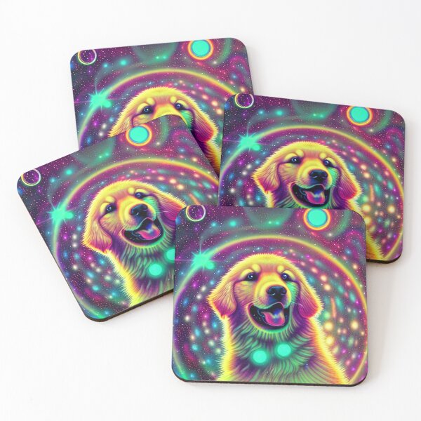 Item preview, Cadet #104 - Adorable Galaxy Golden Retriever Pup designed and sold by Galactic Fur Baby Federation.