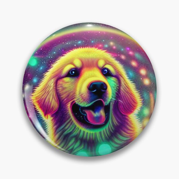 Item preview, Cadet #104 - Adorable Galaxy Golden Retriever Pup designed and sold by Galactic Fur Baby Federation.