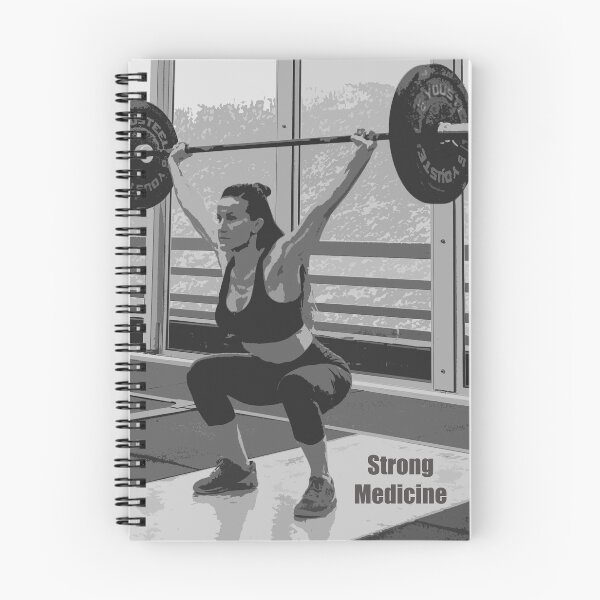 Item preview, Female Weightlifter doing an Overhead Barbell Squat: "Strong Medicine" designed and sold by SomeGuyLou.