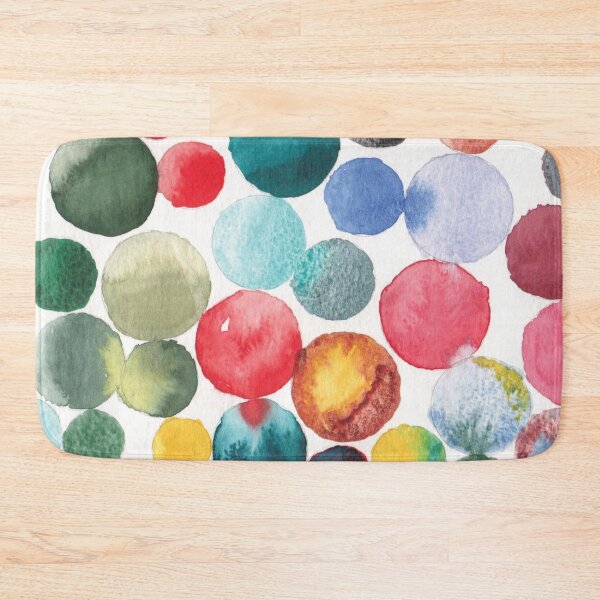 Item preview, Watercolor circles in full rainbow spectrum like planets colliding designed and sold by Nadeasart.