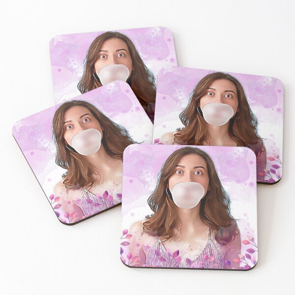Item preview, Cartoon effect of a Girl blowing bubble gum designed and sold by DesignDate.