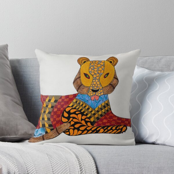 Item preview, Colorful Zentangle Tiger Drawing by RPK designed and sold by Robert Kelch, M.D..