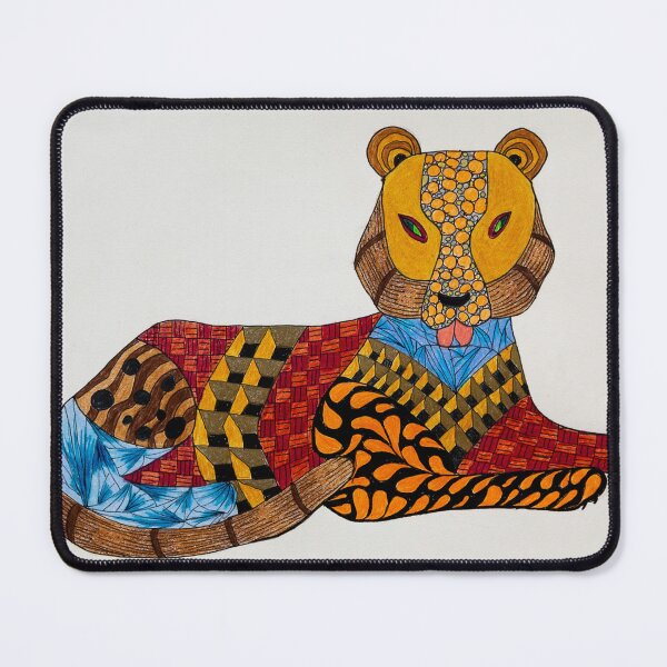 Item preview, Colorful Zentangle Tiger Drawing by RPK designed and sold by Robert Kelch, M.D..
