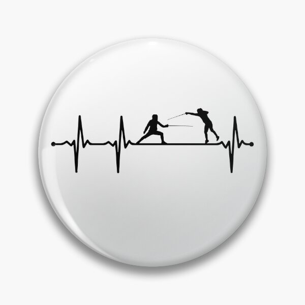 Item preview, Fencing Swordsmanship Duel Heartbeat ECG Style Bv designed and sold by KleverOlivier.