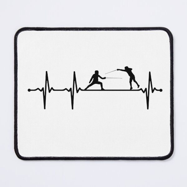 Item preview, Fencing Swordsmanship Duel Heartbeat ECG Style Bv designed and sold by KleverOlivier.