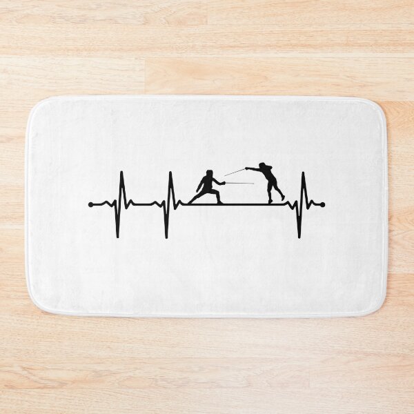 Item preview, Fencing Swordsmanship Duel Heartbeat ECG Style Bv designed and sold by KleverOlivier.