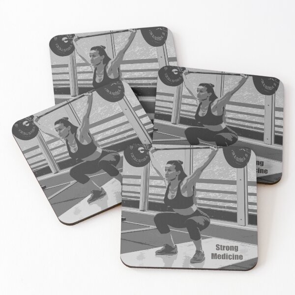 Item preview, Female Weightlifter doing an Overhead Barbell Squat: "Strong Medicine" designed and sold by SomeGuyLou.
