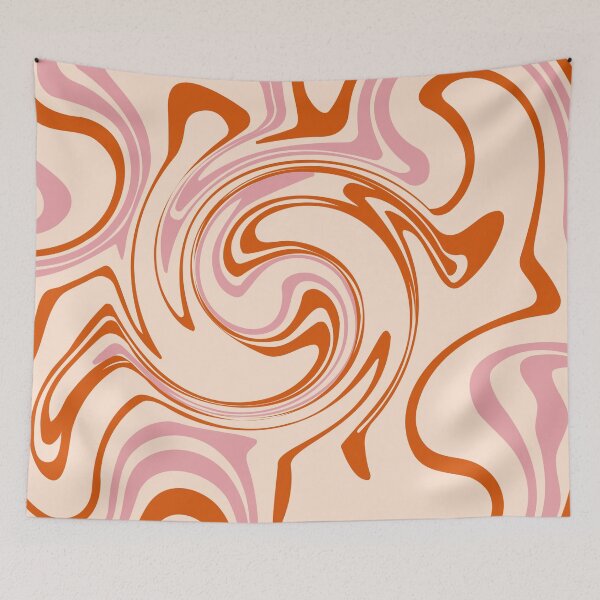 Item preview, Retro Liquid Swirl Abstract Pattern. Hippie trippy swirl 70s. designed and sold by CoCoArt-Ua.