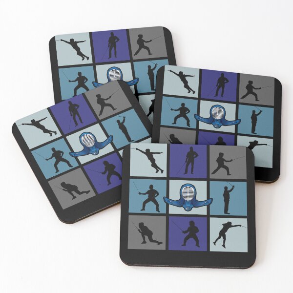 Item preview, Fencing Pop Art Fencer Silhouettes designed and sold by KleverOlivier.