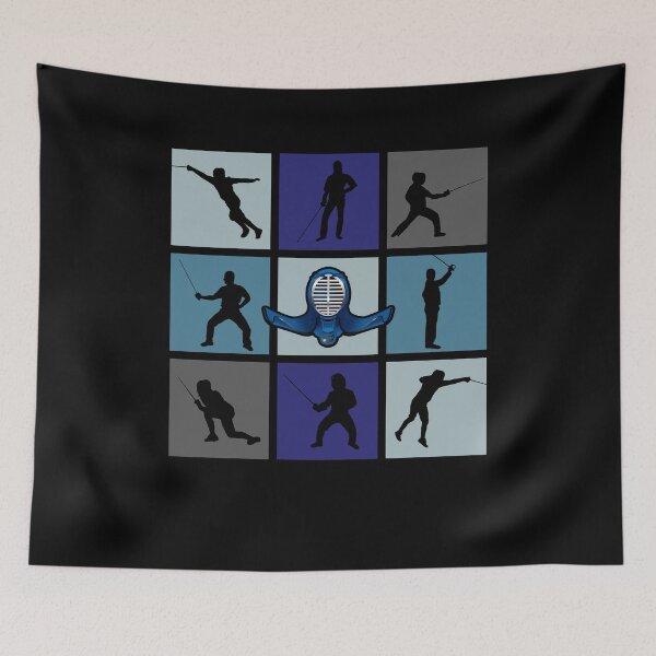 Item preview, Fencing Pop Art Fencer Silhouettes designed and sold by KleverOlivier.