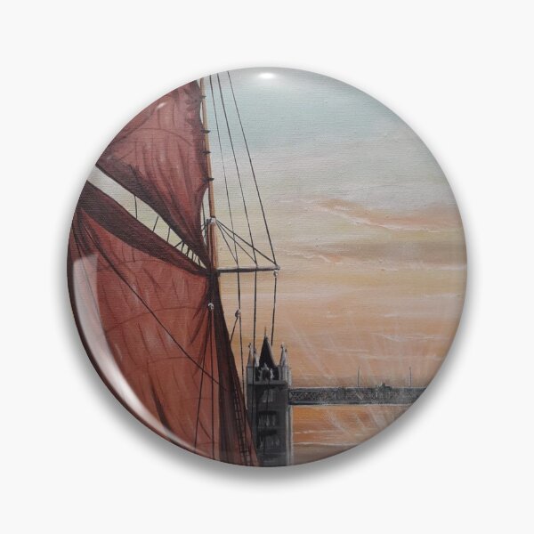 Item preview, SAILING BARGE DANNEBROG AND TOWER BRIDGE AT SUNSET designed and sold by Mackenzie Moulton International Artist .