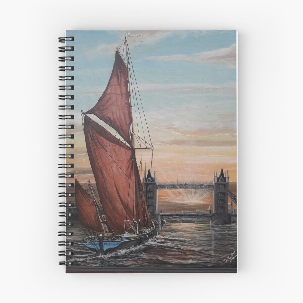 Item preview, SAILING BARGE DANNEBROG AND TOWER BRIDGE AT SUNSET designed and sold by Mackenzie Moulton International Artist .