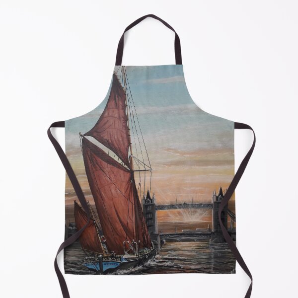 Item preview, SAILING BARGE DANNEBROG AND TOWER BRIDGE AT SUNSET designed and sold by Mackenzie Moulton International Artist .