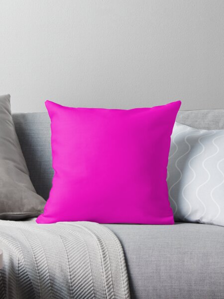 Neon Pink Throw Pillow