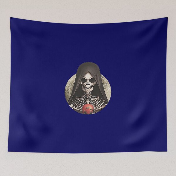 Item preview, Hooded undead skeleton in front of the moon designed and sold by Zanimations.