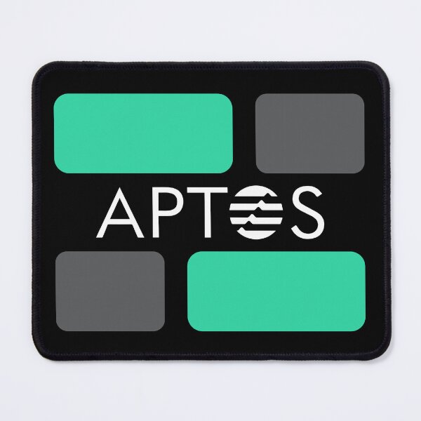 Item preview, Aptos APT Crypto Altcoin - Abstract Minimalist Design with Rounded Rectangles designed and sold by CryptoMoods.