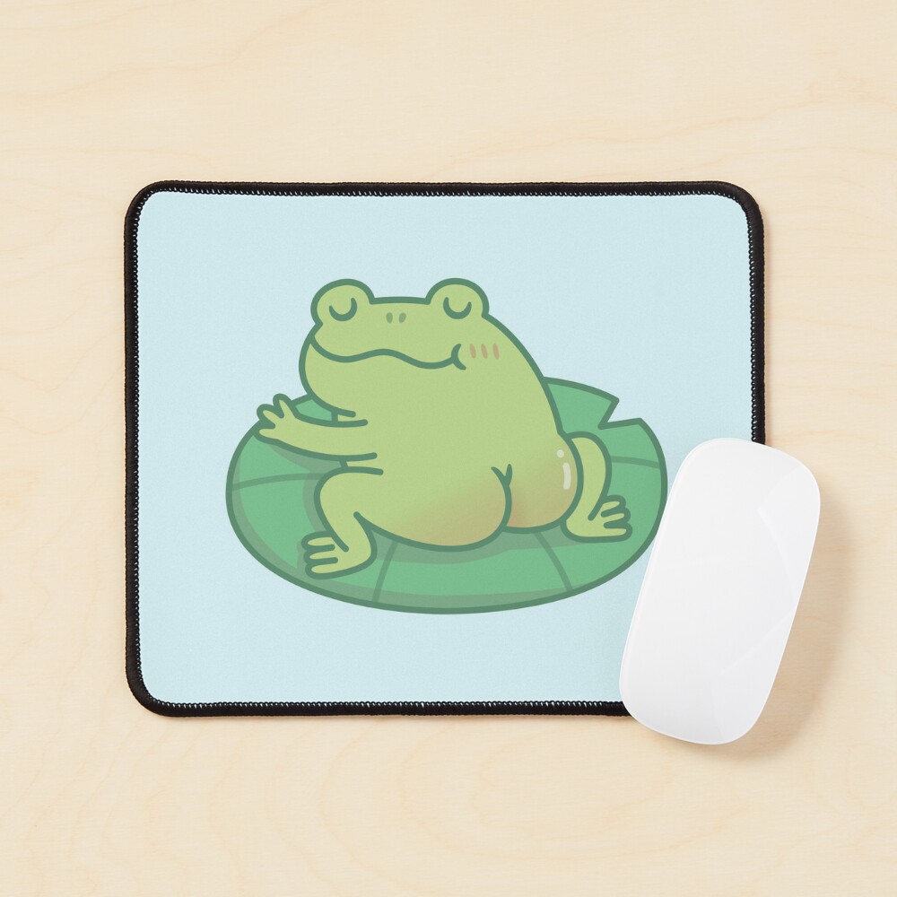 Frog With Cute Butt Resting On Lily Pad - Funny Frog - Mug