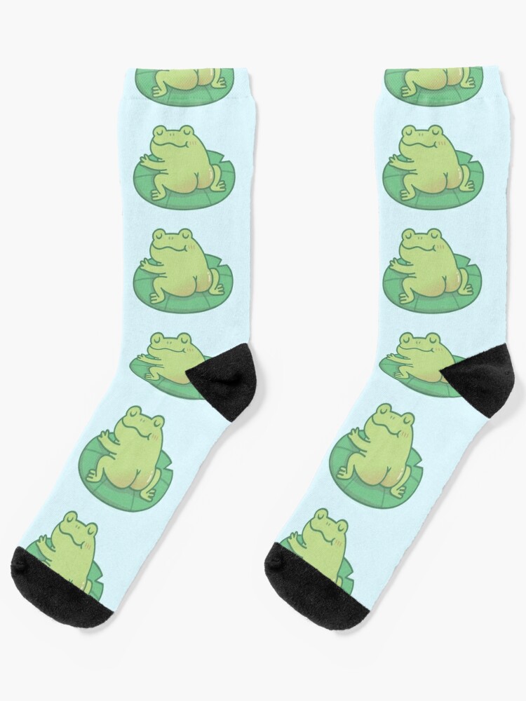 Frog With Cute Butt Resting On Lily Pad - Funny Frog - Mug