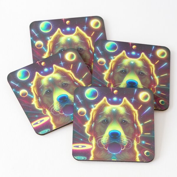 Item preview, Cadet #110 - Short Eared Cosmic Travel Companion, Golden Retriever Dog Friend designed and sold by Galactic Fur Baby Federation.