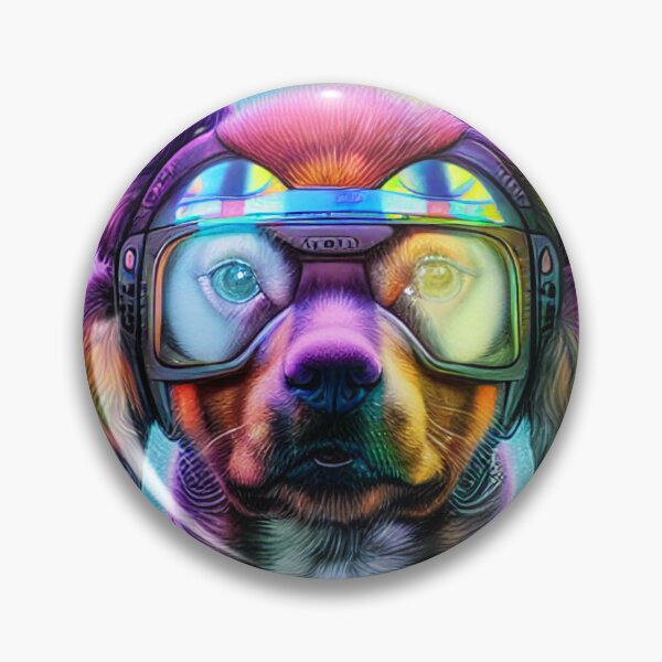 Item preview, Cadet #111 - Vintage Fighter Pilot Space Dog designed and sold by Galactic Fur Baby Federation.