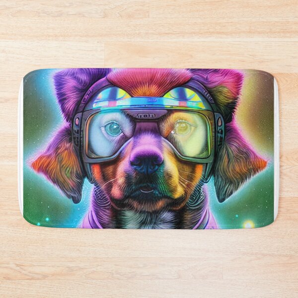 Item preview, Cadet #111 - Vintage Fighter Pilot Space Dog designed and sold by Galactic Fur Baby Federation.