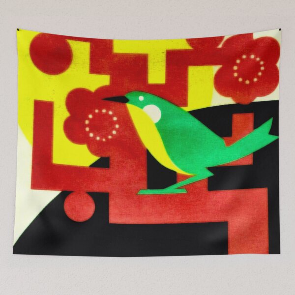Item preview, A Bird And A Red Bush designed and sold by VictorIos.