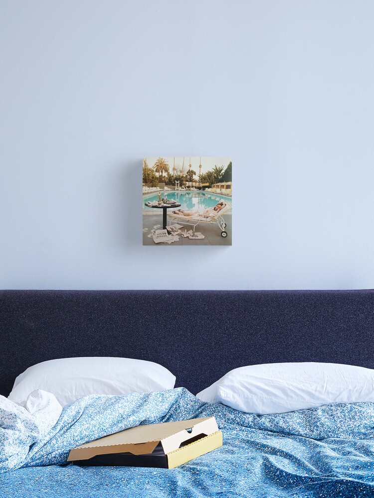 Thumbnail 2 of 3, Canvas Print, Faye Dunaway At The Pool 1977 designed and sold by jastjewl.