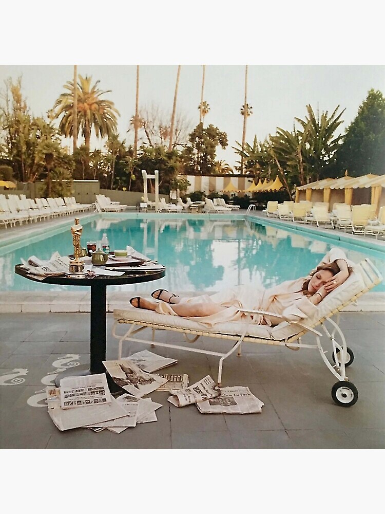 Thumbnail 3 of 3, Canvas Print, Faye Dunaway At The Pool 1977 designed and sold by jastjewl.