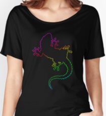 Disco Chameleon - Cool Colorful Gecko Women's Relaxed Fit T-Shirt
