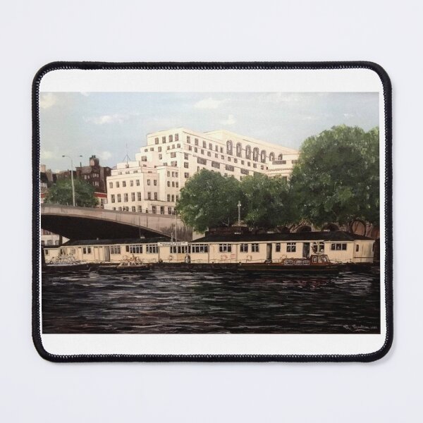 Item preview, WATERLOO BRIDGE AND WATERLOO FLOATING POLICE STATION designed and sold by Mackenzie Moulton International Artist .