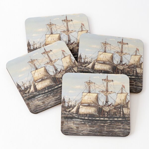Item preview, HMS BOUNTY PASSING WAPPING LONDON designed and sold by Mackenzie Moulton International Artist .