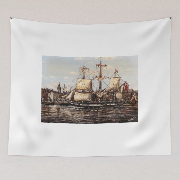 Item preview, HMS BOUNTY PASSING WAPPING LONDON designed and sold by Mackenzie Moulton International Artist .