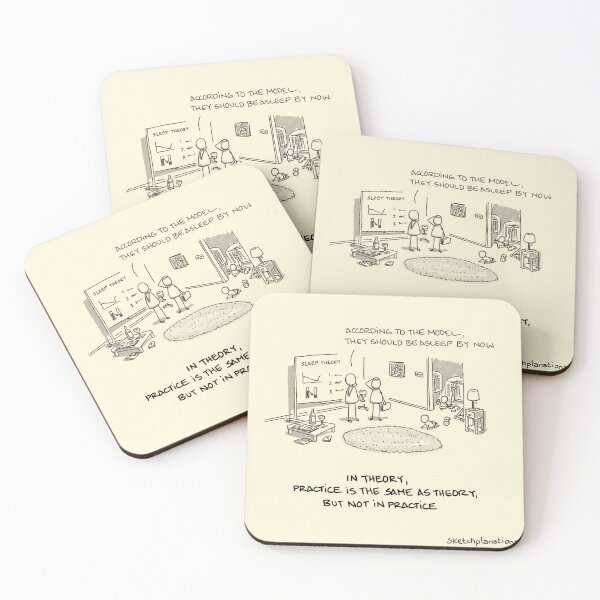 Item preview, In theory, practice is the same as theory, but not in practice designed and sold by Sketchplanations.