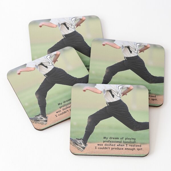 Item preview, Baseball Player running the bases: "My dream of becoming a professional baseball player was dashed when I realized I couldn't produce enough spit." designed and sold by SomeGuyLou.