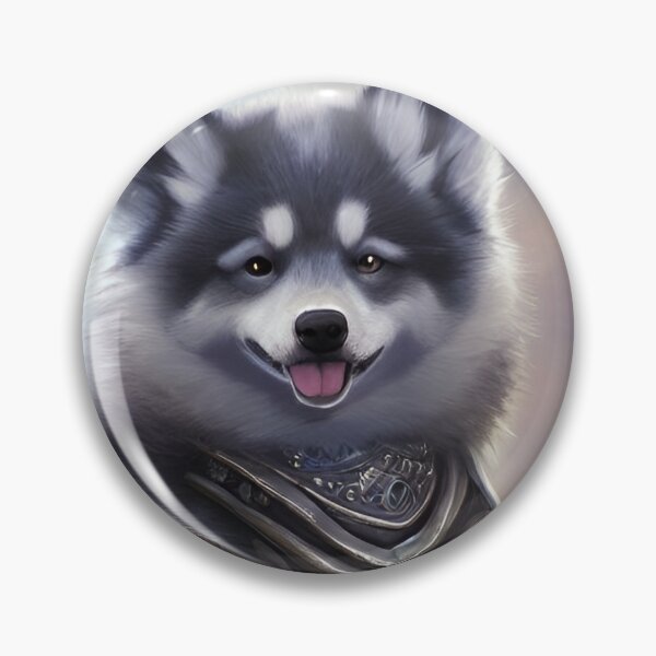Item preview, AI Generated Art, War Husky/Pomsky designed and sold by RabbitHoleMI.