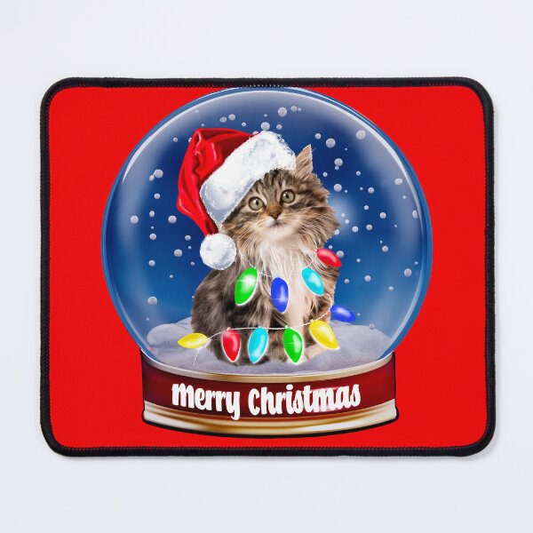 Item preview, Cute Longhair Kitten Christmas Snow Globe Cat designed and sold by PG Illustration.