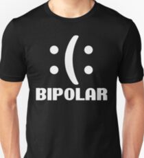 Bipolar Emoticon Funny Geek Nerd Unisex T-Shirt