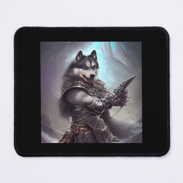 Item preview, AI Generated Art, War Husky/Pomsky designed and sold by RabbitHoleMI.