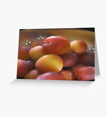 Plums in a colander Greeting Card